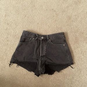 Black 90s-style Shorts